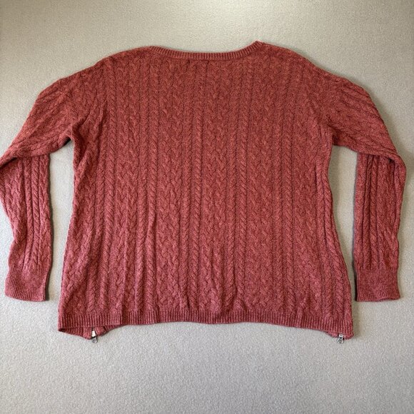 American Eagle Womens Cable Knit Sweater Cozy Cottagecore Preppy Casual Fall XL - Picture 13 of 16